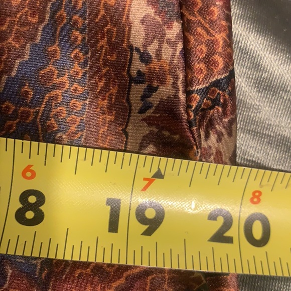 RALPH LAUREN SILK PAISLEY SLIP SKIRT TULIP BROWN 4P - Picture 11 of 16